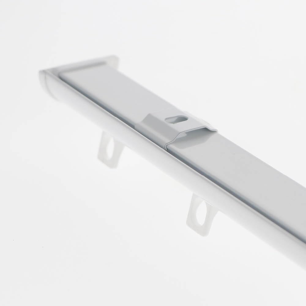 Kit Rail à Rideaux Wave Blanc 3 m – Système Ondulation Vague, 4 Supports Clic Fournis – Rail Aluminium Complet, Fixation Plafond, Prêt à Poser