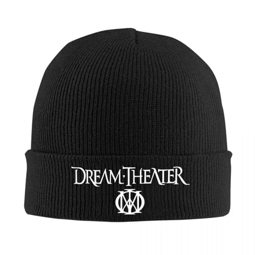 Bonnet Dream Theater chaud pour fans de heavy metal en tricot noir ajustable