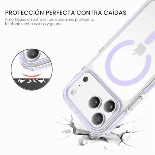 Miniatura 6 de VENINGO Funda Magnética para iPhone 17 Pro 6.3", Transparente/Morado