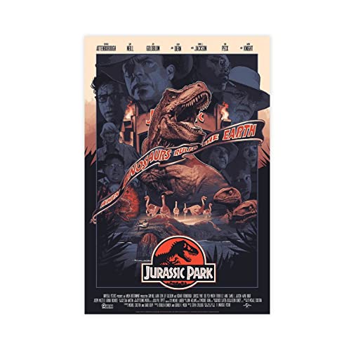 CiNgK Jurassic World Movie Canvas Poster Wall Art Decor Print Picture Paintings for Living Room Bedroom Decoration