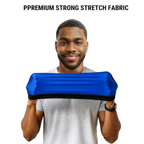 DURALA Super Elastic Wave Cap, Good Compression Stocking Cap for 360 540 720 Wave (Black+Blue) — view 2