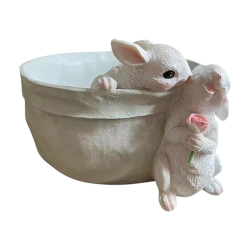 Pot de fleurs lapin déco balcon et table accessoire photo compact - 8