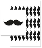 Tafelfolie Schwarz Selbstklebend Schnurrbart Mustashe Aufkleber Sticker Etiketten 21 Stück