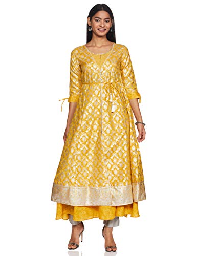 Image of Aurelia Women's Polyester Regular Fit Casual Kurta