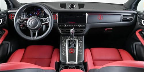 Accessoires Porsche Macan 2014-2018 : sticker panneau de porte carbone