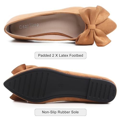 Image of Dear Time Women's Ballet Flats Dress Ballet Shoes Slip on for Office Work Comfortable Shoes