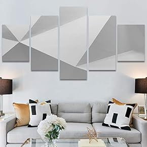 SIGNWIN 5 Panel Canvas Wall Art Solid Structures...