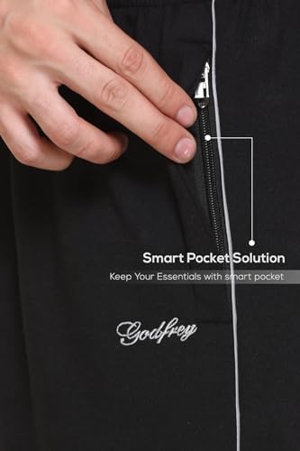 Image of GODFREY Zipper Track Suit For Man Winter Wear High Neck Cotton Tracksuit- Co ords For Men Regular Fit