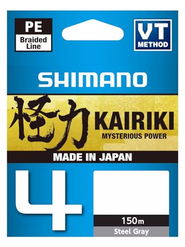 LINHA DE PESCA MULTIFILAMENTO SHIMANO KAIRIKI 4X LD M54TE 10LB - 4,5KG - 0.130MM - 150M - CINZA