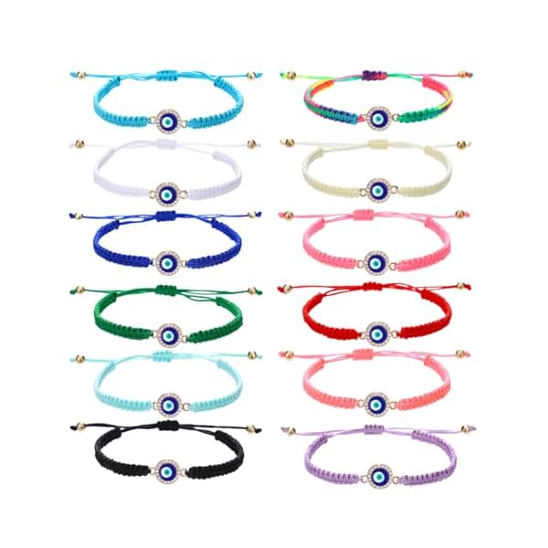 12pcs hand-woven Devil's Eye Bohemian Beach gift bracelet set - Image 7