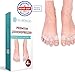 Produktbild DERMATEST: SEHR GUT - Premium Hallux Valgus Zehenspreizer transparent - super weich komfortabel BPA frei - Zehenspreizer Silikon [ 4er Pack ]