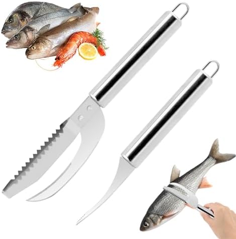 Faca de escama de peixe, ferramenta 3 em 1, faca de peixe de aço ...