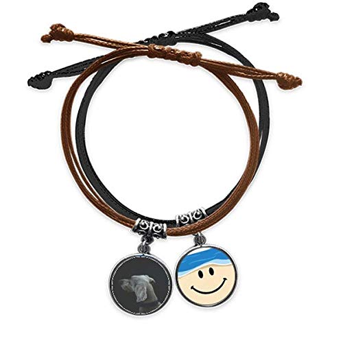 Pulsera de perro para superar la noche solitaria con una cadena de cuerda hecha a mano