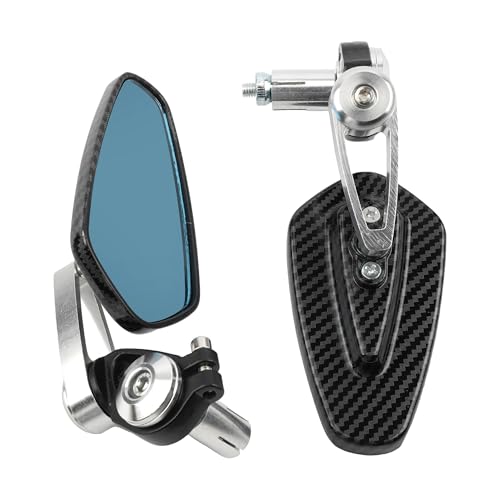 Rétroviseur de moto en fiber carbone miroir guidon modifié inversé