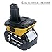 Biswaye DCA1820 Adapter Compatible with De-Walt 18V to 20V Battery, Compatible with De-Walt 20V Max Battery DCB206 DCB201 DCB609 to Replacement for De-Walt 18V XRP Battery DC9096 DC9098 DW9096 DW9099