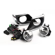 Car Fog Lamp Assembly With Cover for Toyota Innova 2012-2015, 4300K Halogen Fog Lamp Blub + Cover + Harness + Switch