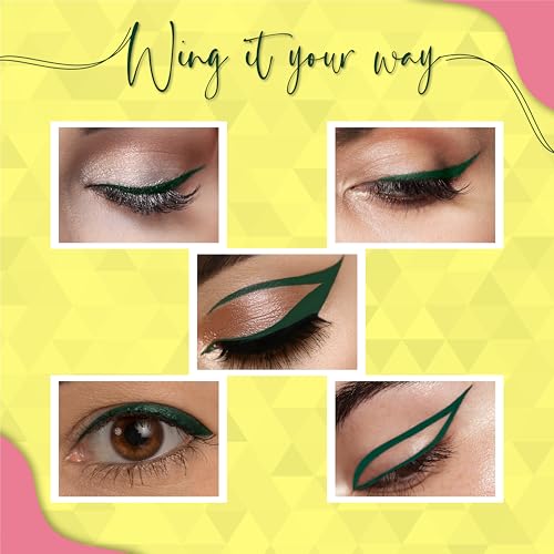Image of DAZLLER Hi-Def Eyeliner Duo|Velvet Matte|Water-Resistant|Smudge-Proof|Long Stay|Single Stroke|Precise Application|Black+Green|2.2G,Pencil