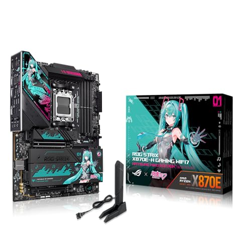 ASUS ROG Strix X870E-H Gaming WIFI7 Mainboard Sockel AMD AM5 (ATX, DDR5, WiFi 7, 4X M.2, PCIe 5.0, 2X USB4, PCIe Slot Q-Release, Aura Sync)