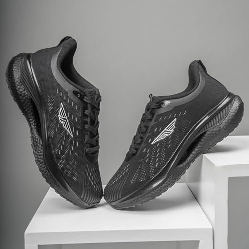Image of Red Tape Women's Walking Shoes Black Black Mesh Round Toe Slipon