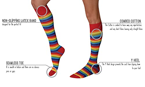 Image of Mysocks Unisex Extra Fine Combed Cotton Rainbow Socks | Seamless Toe | Reflect Your Style | Make Your Steps Enjoyable