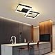 Deckenleuchte mit Fernbedienung,Dimmbare LED Deckenlampe mit Einstellbarer Farbtemperatur (3000K-6000K),32W Moderne Design Deckenbeleuchtung für Wohnzimmer,Schlafzimmer,Küche,Kinderzimmer, Schwarz