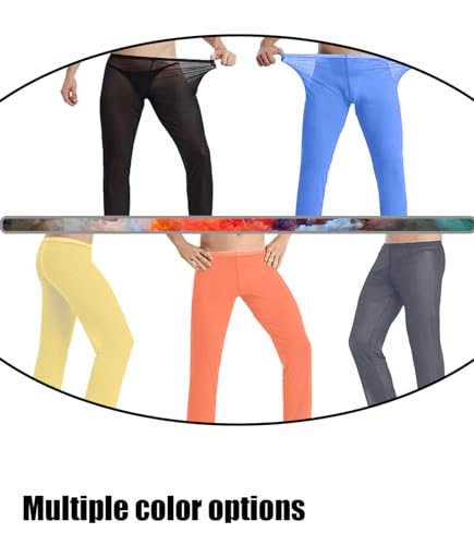 Men's See Through Pajamas Pants Mesh Breathable Sheer and Sexy Pants for Men4