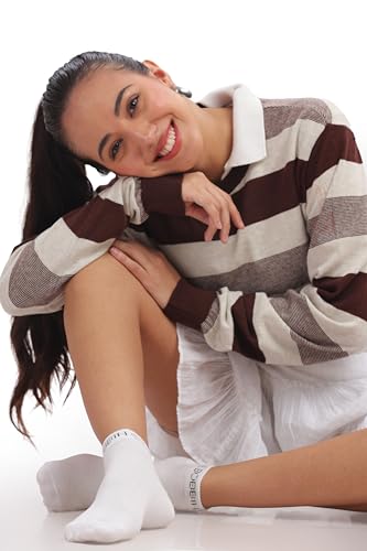 Image of Premium Cotton Ankle Socks for Men & Women | Unisex Everyday Socks | Breathable, Anti-Odour, Anti-Slip, Lightweight Training & Casual Wear | Ankle Length Cotton Socks Pack of 2