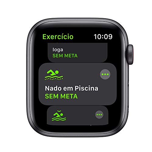 Apple Watch Se Cellular + Gps, 44 mm, Alumínio Cinza Espacial, Pulseira Esportiva Preto - Myf02be/a