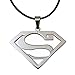 Stainless Steel Superhero Superman Pendant Necklace