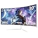 Z-Edge 30 Zoll Ultrawide Curved Gaming Monitor 200Hz (DP) 165Hz (HDMI) 1ms MPRT, 2560x1080 VA Panel, 21:9 R1500 Curved Bildschirm, 99% sRGB, 300cd/m² Helligkeit, FreeSync, HDMI & DisplayPort, Weiß