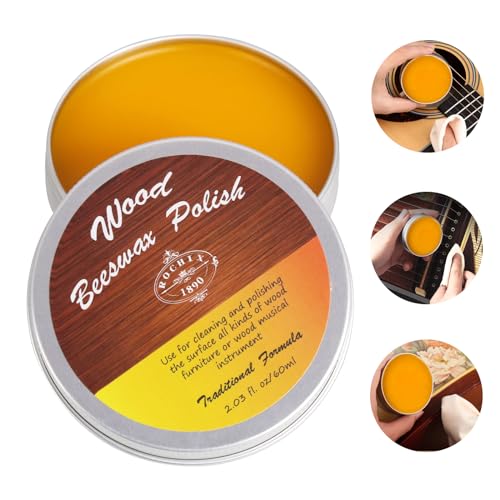 Wood Beeswax Polish Traditional Beeswax Polish for Wood Musical Instrument and Wood Furniture 2.03 fl.oz/60ml