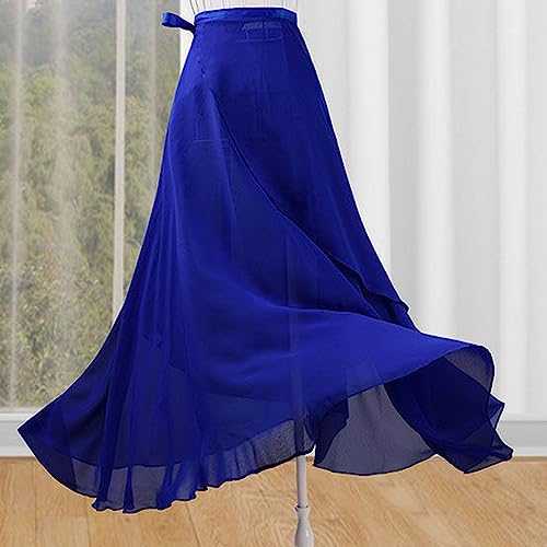 Wuchieal Dance Skirts For Women, Long Chiffon Ballet Skirt, Women'S Dance Wrap Skirt With Tie thumb #6