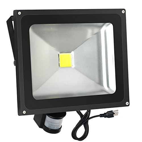 FAISHILAN Motion Sensor Flood Light 50W LED IP65 Waterproof Security Lights 6000K, 4000