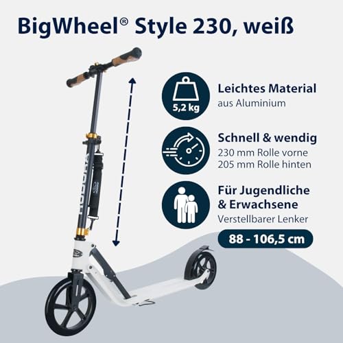 Cityroller Hudora BigWheel Style 230 in Weiß