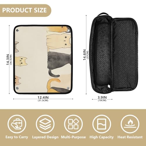 Bolso para herramientas de cabello con tapete resistente al calor miniatura 4
