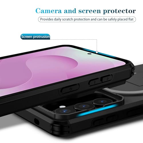 Image of ShieldTech MagStand Series Case for Samsung Galaxy S26 5G, Mobile Phone Cover with Sliding Camera Shield, Mag-Safe, Kickstand, Shockproof for Samsung Galaxy S26 5G - Black
