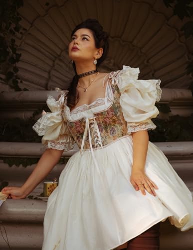 Image of Scarlet Darkness Women's Underbust Corset Top Renaissance Medieval Lace-up Boned Fairycore Pirate Corsets
