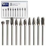 10Pcs Carbide Burr Bits Set 1/8