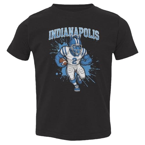 Animated Colt Inspired Indianapolis - Fans Tribute Toddler T-Shirt (Black, 2T)