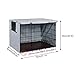 Locadence Dog Crate Cover, 31.1X20.9X20.0in Outdoor Dogs Cage Cover, Multifunctional Sunshade Waterproof Pet Kennel Cover for Wire Dog Cages (Grey)