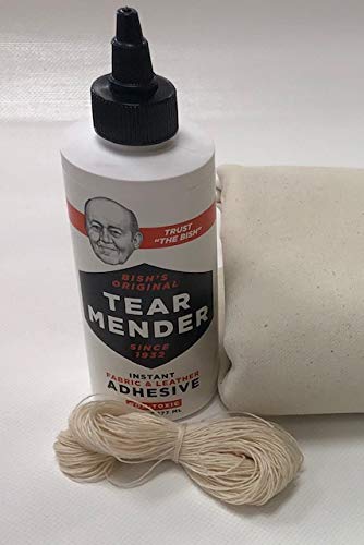 Montana Canvas Wall Tent Repair Kit, Repair Kit with 10oz Treated Grade 'A' Canvas, Packable Repair Kit for Tents, Clothing, tarps (Standard)
