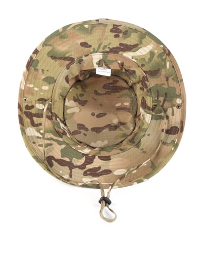 Image of XXL Boonie Sun Hat for Big Heads, Military Tactical Safari Hat with Chin Strap, Outdoor Hat for Fishing, Hiking, Hunting