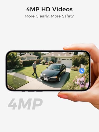 Image of Solar Security Camera Outdoor Wireless WiFi Pro, 4MP Color Night Vision, AI /PIR Motion Detection, 360 PT, 2-Way Audio, IP66, 2.4 /5GHz, SD /Cloud Storage, Compatible with Alexa, Mobile App & HomeBase