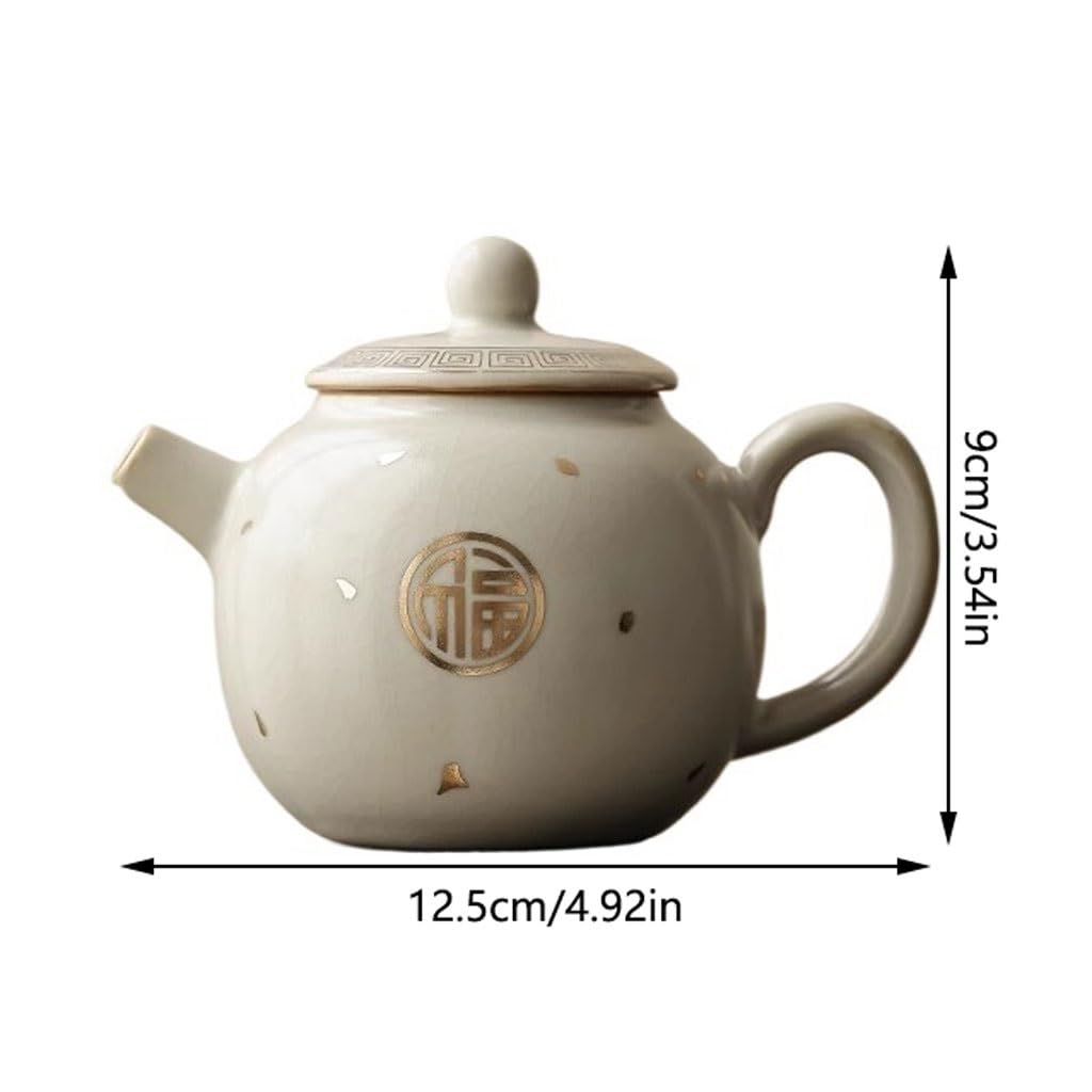 Tetera Tetera casera, juego de té de cerámica Kung Fu, tetera individual, exquisito juego de té de la tarde Retro Tetera