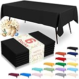 misaya 6 Packs Disposable Plastic Table Cloth, 54 x 108 Inch Waterproof Rectangle Tablecloth, Leakproof...