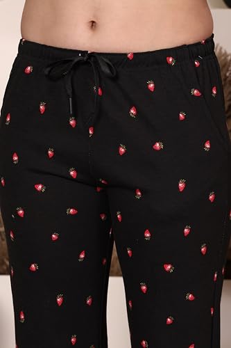 Image of KSHS Women Cotton Pajama Printed Relax Fit Lower | Soft Breathable Night Wear Pajama for Women | Casual Lounge Wear Cotton Bottom for Comfort Fit Daily Wear