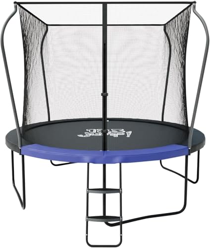 123JUMP 10FT Outdoor Trampoline with Safety Enclosure Net and Ladder, Round Recreational Trampoline for Kids with ASTM Approval, Spring Pad Cover, Heavy Duty Jump Mat -  Skywalker Holdings, LLC