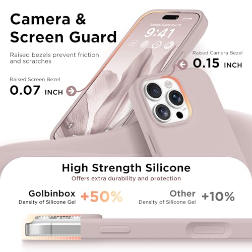 Image of GolbinBox Magnetic for iPhone 16 Pro Case, Silicone Cover, Light Taro