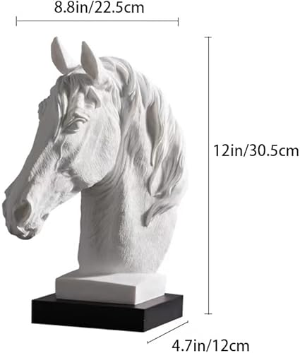 Miniatura 6 de Estatua de cabeza de caballo Escultura de busto de caballo Estatua animal Estatua de piedra arenisca Cabeza de caballo Escultura