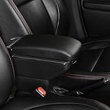 Material: ABS con cuero PU Klhzbm Apoyabrazos, para Kia Picanto Central Contenido de la Tienda Caja de Almacenamiento con portavasos versión cenicero Automotriz